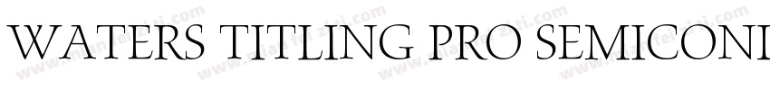 waters titling pro semicond bold字体转换